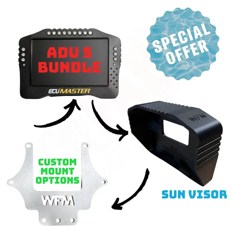 ADU 5 Sun Visor & Mount Bundle - PROMO