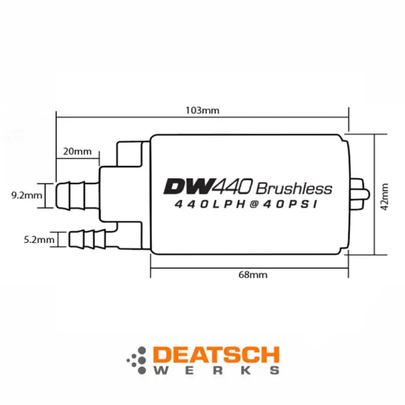 Deatschwerks DW440 Brushless in-tank Fuel Pump 440 LPH - Fuel Pump