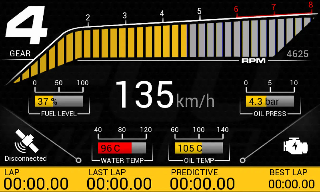 ECU Master ADU 5 Digital Driver Display Unit 5’’ - Digital Display