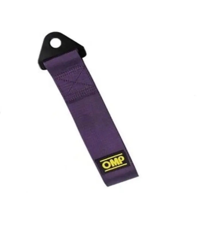 OMP Branded Tow strap complete with Nut/Bolt - Purple - Tow Strap
