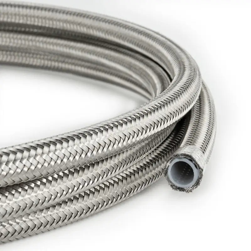 Stainless Steel PTFE Lined Braided Hose Silver Stainless Braided PTFE Hose
