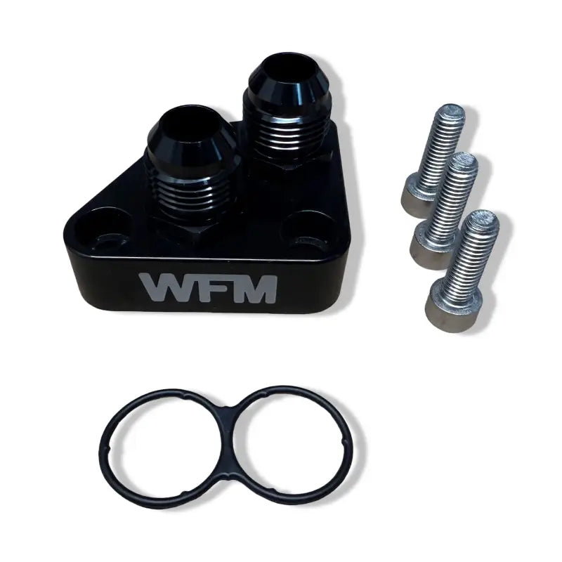 WFM 1UZ-FE Oil Filter Relocation Adapter Kit - Anodized Black - Oil Adapter Kit