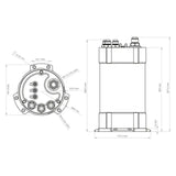 2G 3L Fuel Surge Tank Kit for internal fuel pumps with inline filter - High HP Solution - Swirl Pot