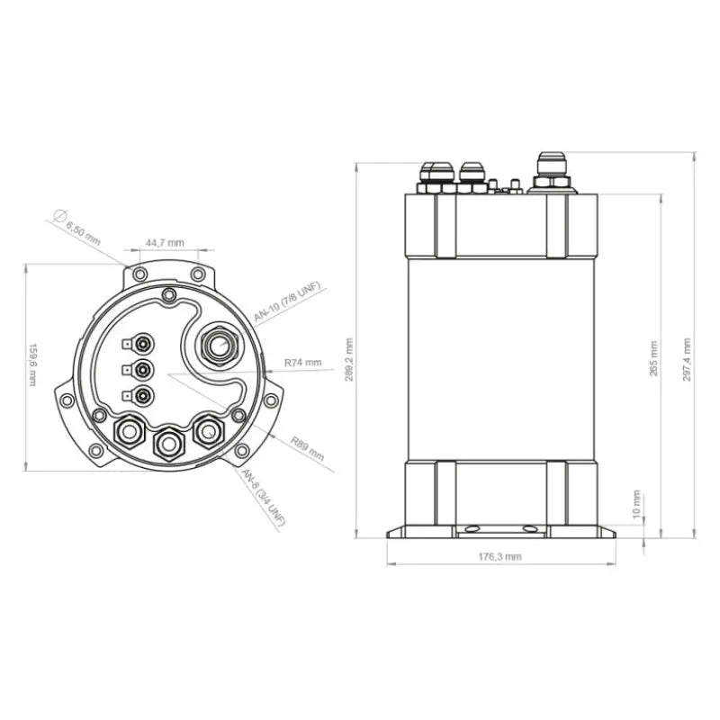 2G Fuel Surge Tank 3.0 liter for Deatschwerks DW400 - Swirl Pot