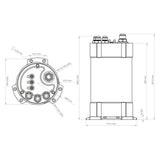2G Fuel Surge Tank 3.0 liter for Deatschwerks DW400 - Swirl Pot