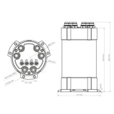2G Fuel Surge Tank 3.0 liter for internal fuel pumps - Swirl Pot