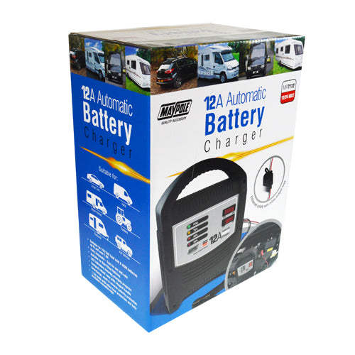 MP7112 12A LED automatic 12/24V battery charger