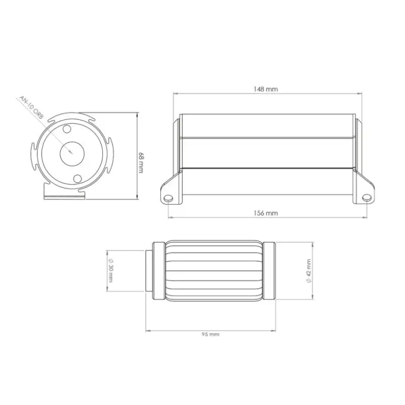Nuke Performance Fuel Filter 10 / 100 micron AN-10 - Fuel Filter