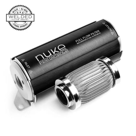Nuke Performance Fuel Filter 10 / 100 micron AN-10 - 10 micron - Stainless Steel Element (E85 Compatible) - Fuel Filter