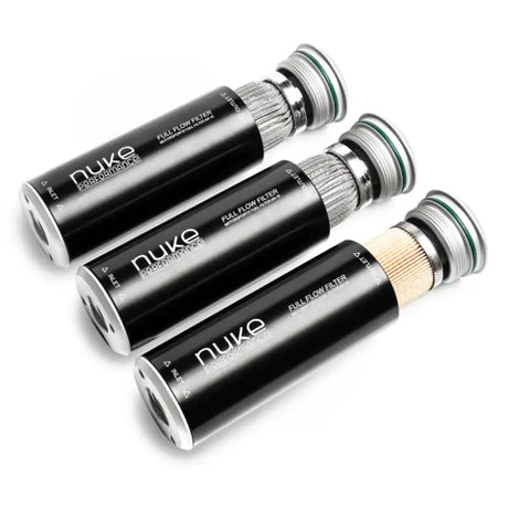 Nuke Performance Fuel Filter Slim 10 / 100 micron AN-10 - 10 micron - Cellulose (Not For E85) - Fuel Filter