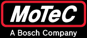 Red and black motec logo on a white background, representing the brand ’a bosch company.’